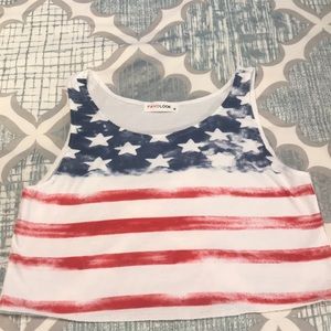 American flag crop top